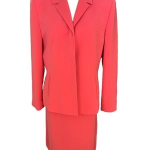 WOMENS KASPER PINK 2 PIECE BLAZER AND SKIRT SUIT SET